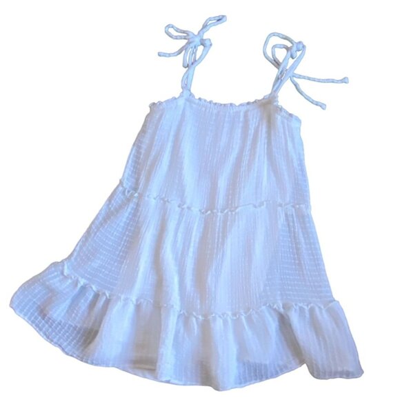 As U Wish Womens Light Weight Tiered Babydoll Dress-White-Size Medium-GUC - Picture 1 of 7